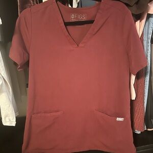 Figs Casma Top - Burgundy